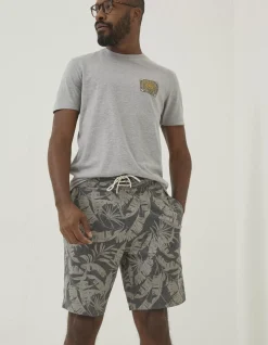 Men FatFace Swimwear|Camber Leaf Print Swim Shorts
