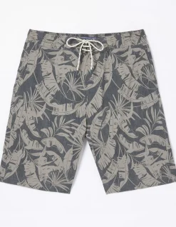 Men FatFace Swimwear|Camber Leaf Print Swim Shorts