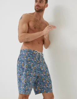 Men FatFace Swimwear|Camber Pineapple Swim Shorts