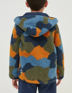 Boys FatFace View All|Camo Fleece Zip Up Hoodie