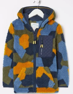 Boys FatFace View All|Camo Fleece Zip Up Hoodie