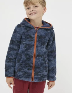 Boys FatFace View All|Camo Fleece Zip Up Hoodie