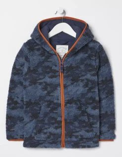 Boys FatFace View All|Camo Fleece Zip Up Hoodie