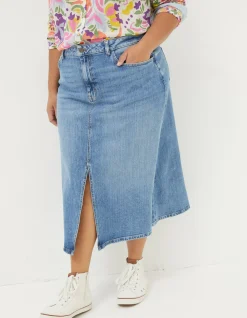 Women FatFace View All|Carla Denim Midi Skirt