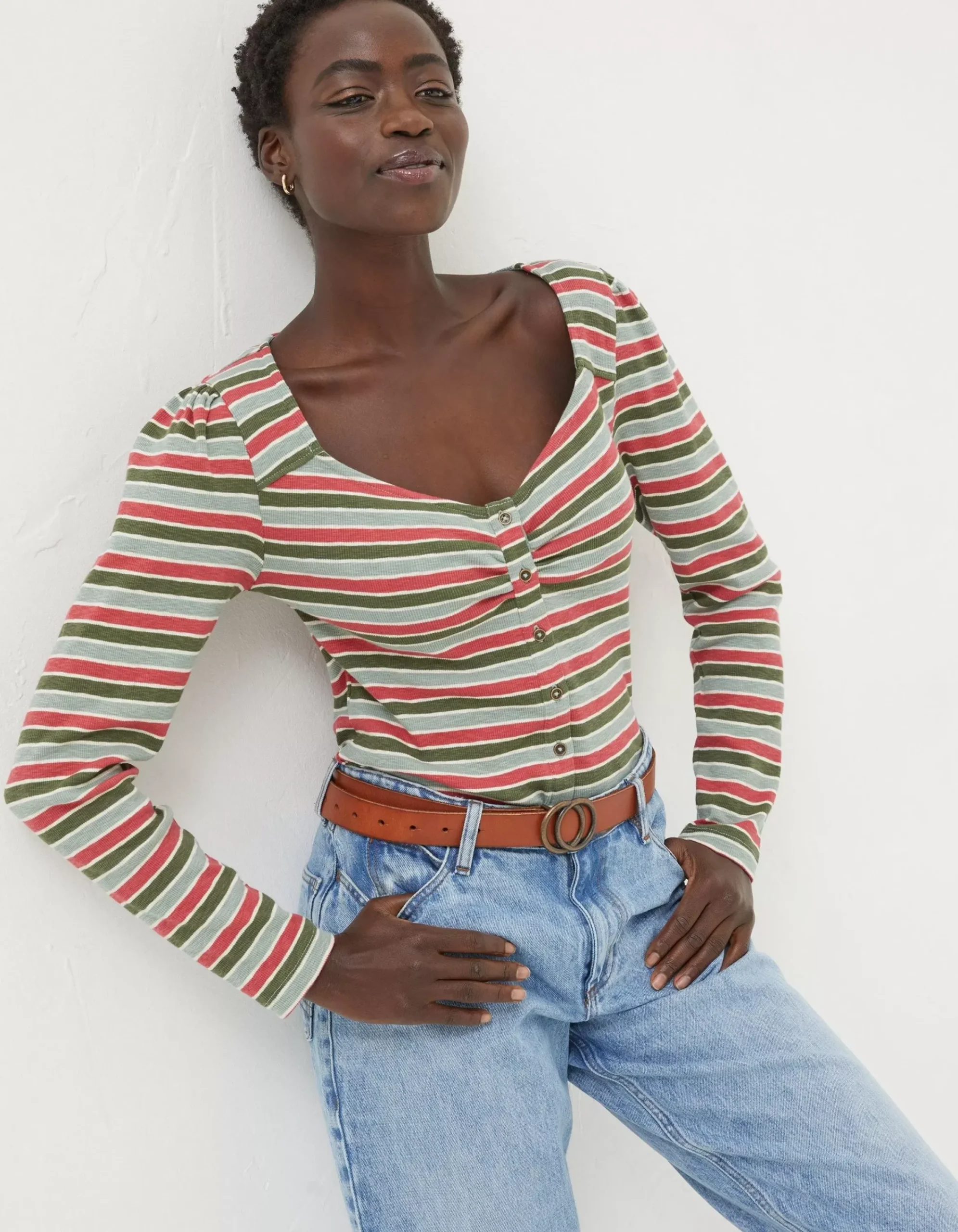 Women FatFace View All|Carly Stripe Top