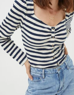 Women FatFace Tops & T-Shirts|Carly Stripe Top