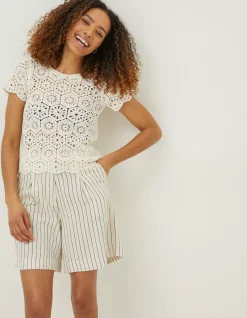 Women FatFace Knitwear|Carrie Crochet Top