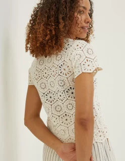 Women FatFace Knitwear|Carrie Crochet Top