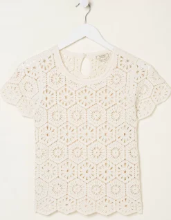 Women FatFace Knitwear|Carrie Crochet Top