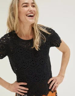 Women FatFace Knitwear|Carrie Crochet Top