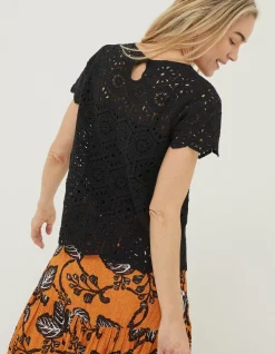 Women FatFace Knitwear|Carrie Crochet Top