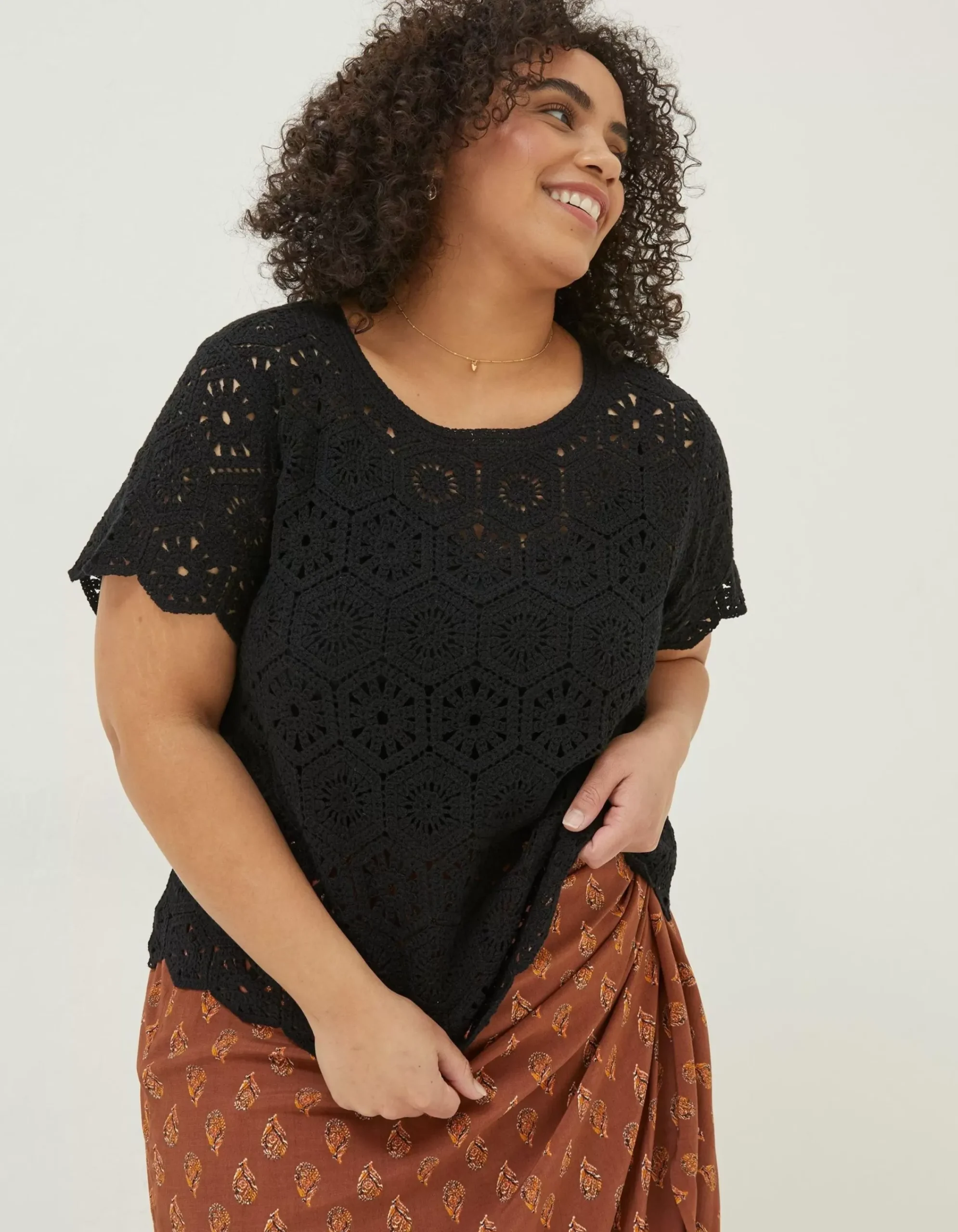 Women FatFace Knitwear|Carrie Crochet Top