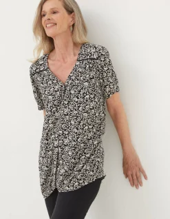 Women FatFace Shirts & Blouses|Cassidy Mono Vines Tunic