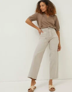 Women FatFace Jeans & Dungarees|Cassie Wide Leg Jeans
