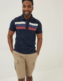 Men FatFace T-Shirts|Chest Stripe Rugby