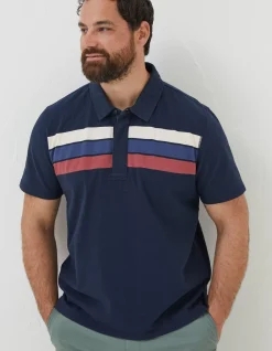 Men FatFace T-Shirts|Chest Stripe Rugby