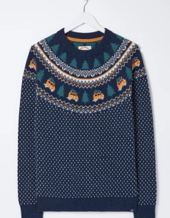 Men FatFace View All|Christmas Campervan Fairisle Jumper