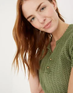 Women FatFace Tops & T-Shirts|Clara Crochet Top
