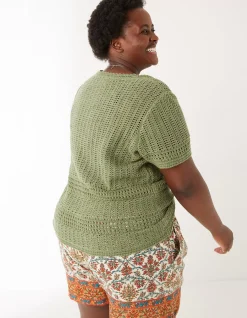 Women FatFace Tops & T-Shirts|Clara Crochet Top