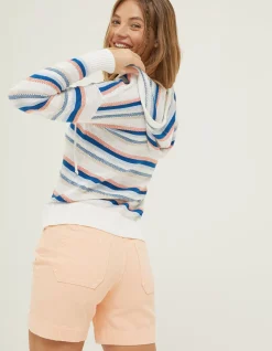 Women FatFace Knitwear|Coastal Stripe Hoodie