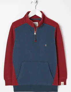 Boys FatFace View All|Colourblock Half Neck Sweat