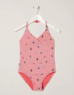 Girls FatFace View All|Conversational Stripe Swimsuit