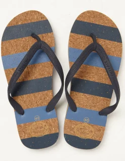 Men FatFace View All|Cork Stripe Flip Flops