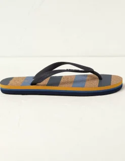 Men FatFace View All|Cork Stripe Flip Flops