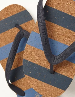 Men FatFace View All|Cork Stripe Flip Flops