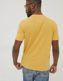 Men FatFace T-Shirts|Cotton Linen Pocket T-Shirt