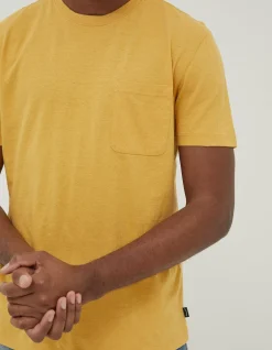 Men FatFace T-Shirts|Cotton Linen Pocket T-Shirt