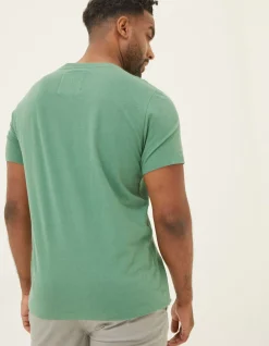 Men FatFace T-Shirts|Cotton Linen Pocket T-Shirt