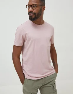 Men FatFace T-Shirts|Cotton Linen Pocket T-Shirt