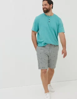 Men FatFace Shorts|Cove Boat Embroidered Shorts