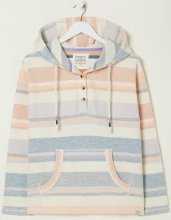Women FatFace Sweatshirts & Hoodies|Daisy Textured Stripe Hoodie