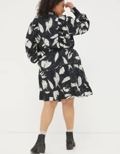 Women FatFace Dresses|Darcey Twilight Leaves Dress