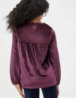 Girls FatFace View All|Darcey Velvet Smocked Top