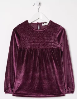 Girls FatFace View All|Darcey Velvet Smocked Top