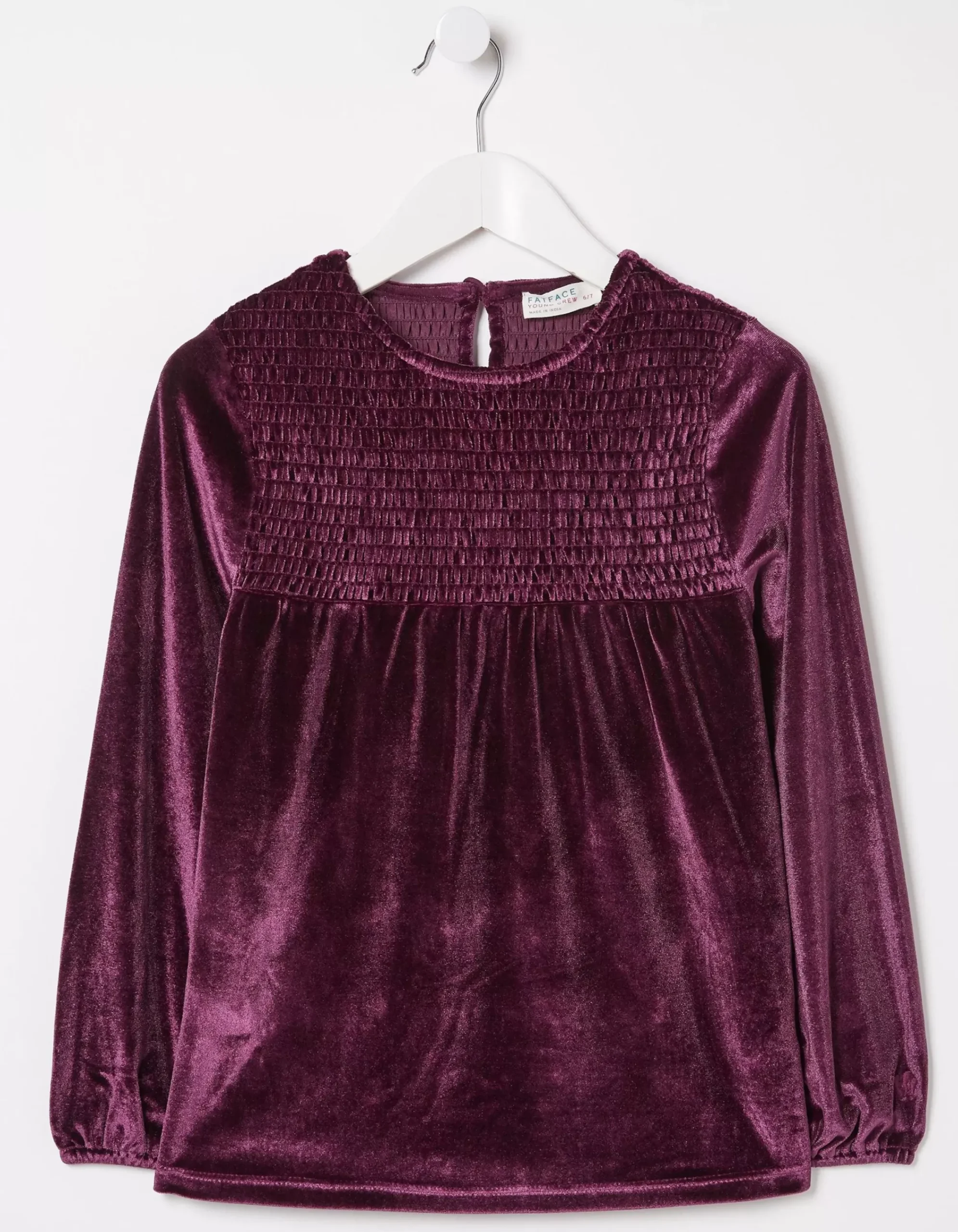 Girls FatFace View All|Darcey Velvet Smocked Top