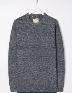 Men FatFace Knitwear|Dawlish Demin Crew Jumper