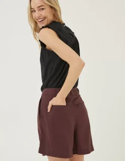 Women FatFace Shorts|Deal A Line Linen Blend Short