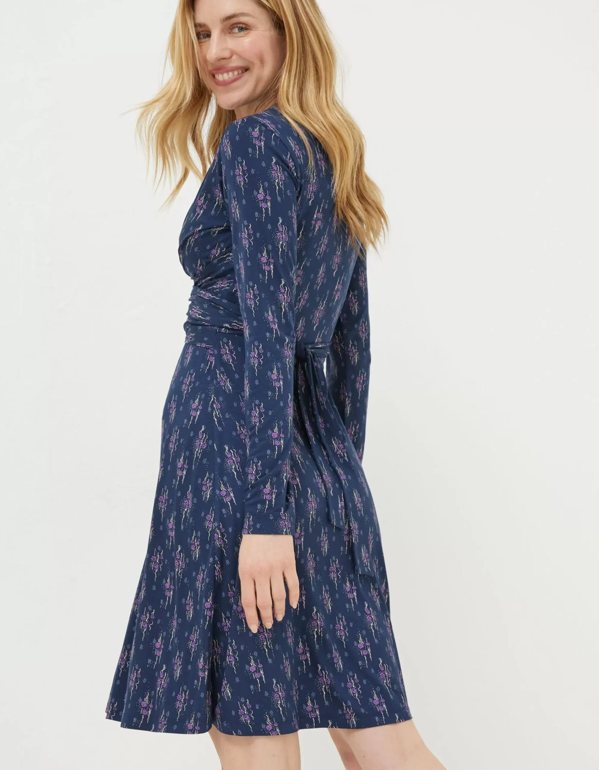 Women FatFace Dresses|Delphine Ink Ditsy Jersey Dress