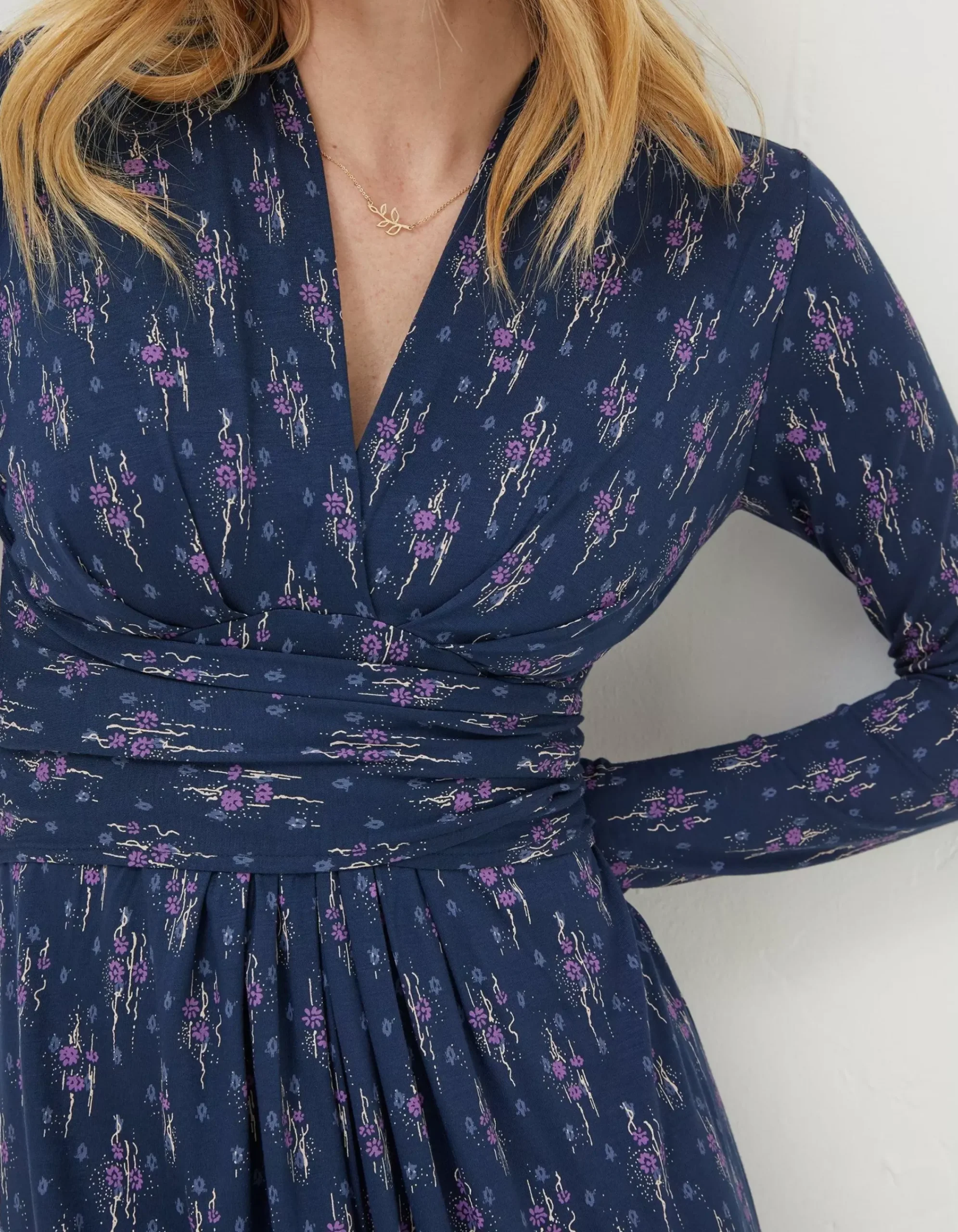 Women FatFace Dresses|Delphine Ink Ditsy Jersey Dress
