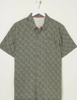 Men FatFace Shirts|Dempsey Leaf Print Shirt