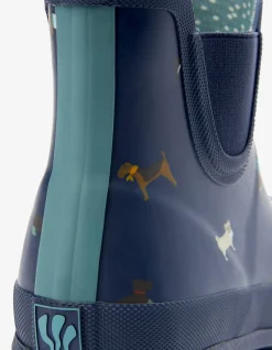 Women FatFace Wellies|Dog Print Ankle Wellies