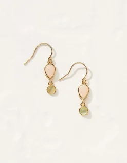 Women FatFace View All|Double Gem Drop Earrings