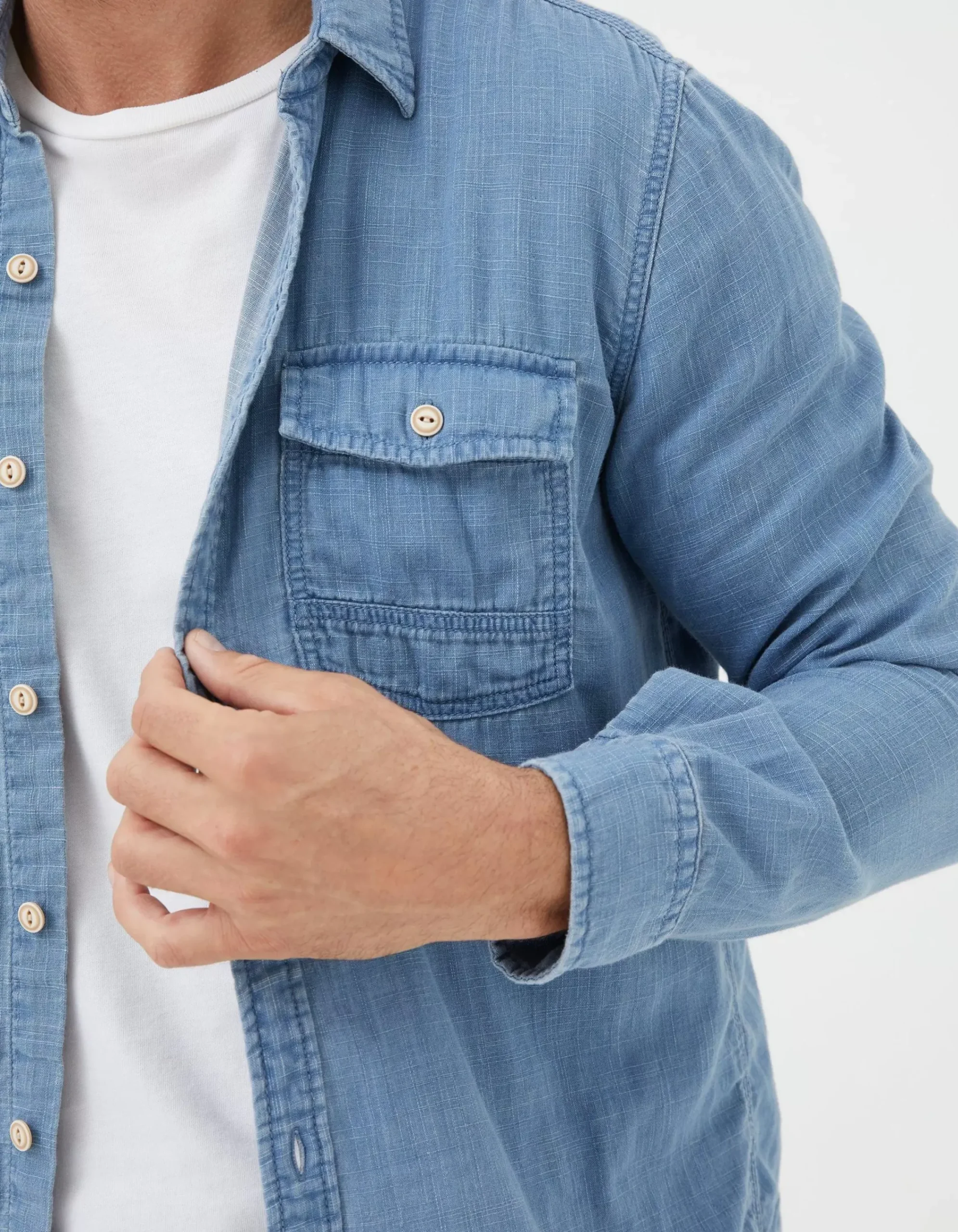 Men FatFace View All|Drayton Indigo Shirt