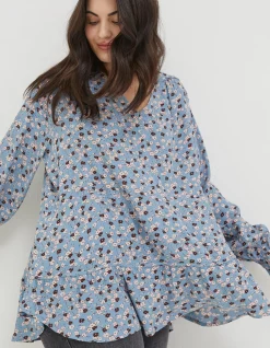 Women FatFace Shirts & Blouses|Dylan Tonal Longline Blouse