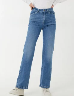 Women FatFace Jeans & Dungarees|Elise Wide Leg Comfort Stretch Jeans