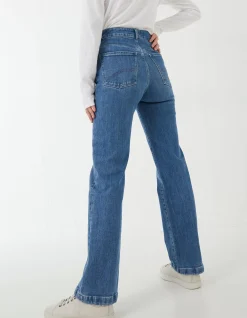 Women FatFace Jeans & Dungarees|Elise Wide Leg Comfort Stretch Jeans